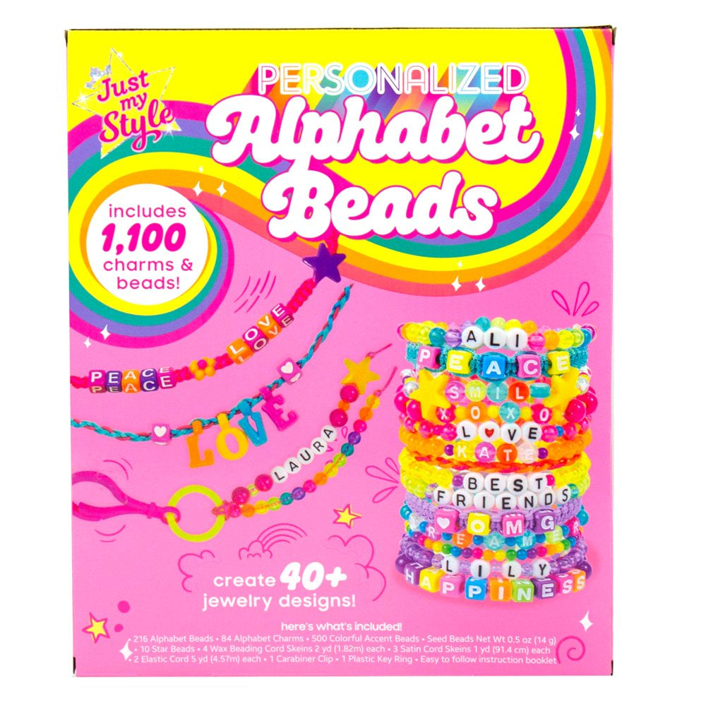 Just My Style® Personalized ABC Beads Jewelry Making Kit, Child, Ages 6+