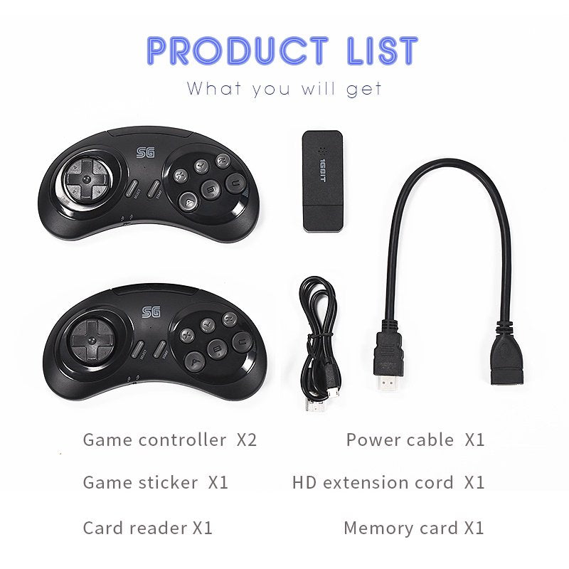 16-bit Video Game Console 4K Game Stick for Sega Genesis/Mega Drive HDMI 900+ TV Games