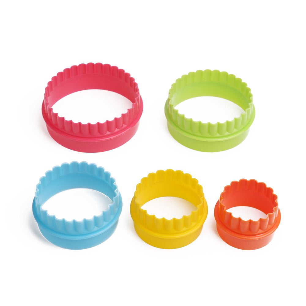 5 Round Cookie Cutter Set, Multi-Color, Plastic, Way to Celebrate!