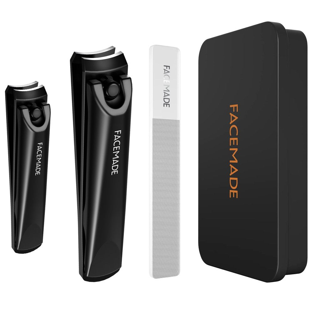 Nail Clipper Set ,Stainless Steel Fingernails & Toenails Clippers & Nail File Sharp with Case, Set of 3