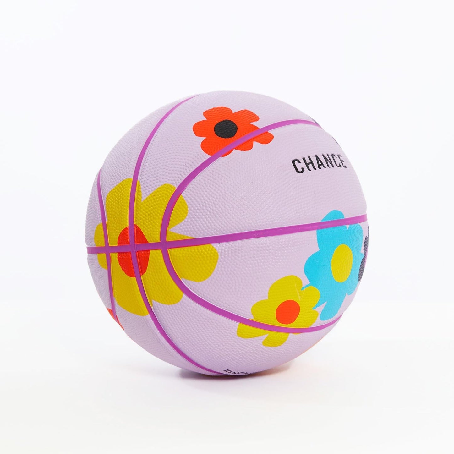 Chance Premium Design Printed Rubber Outdoor & Indoor Basketball, Bloom Light Purple