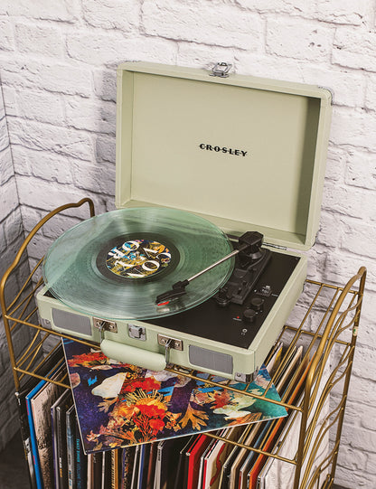 Crosley Cruiser Premier Vinyl Record Player with Speakers and Wireless Bluetooth - Mint | Audio Turntables