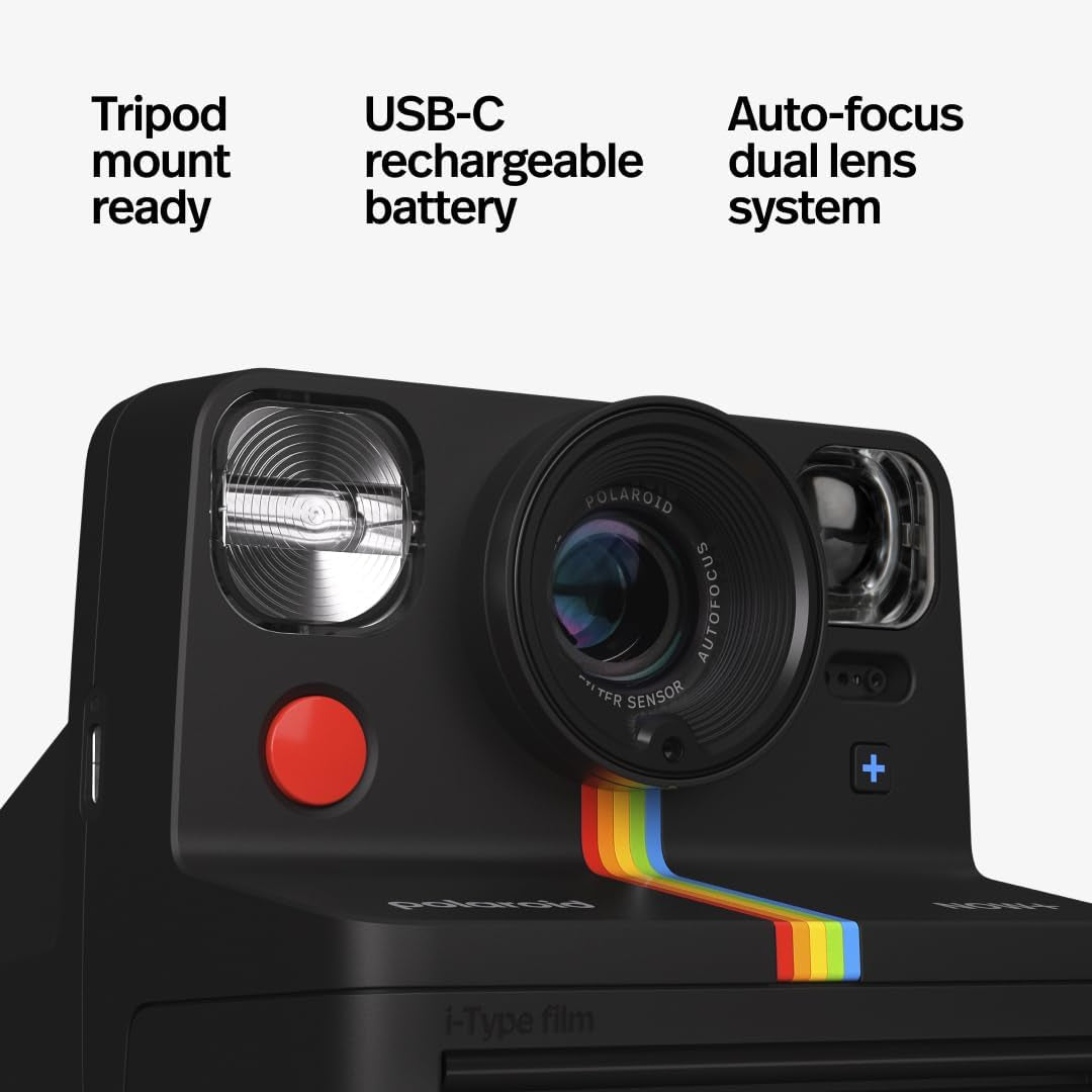 Polaroid Now+ 2nd Generation I-Type Instant Film Bluetooth Connected App Controlled Camera - Forest Green (9075)