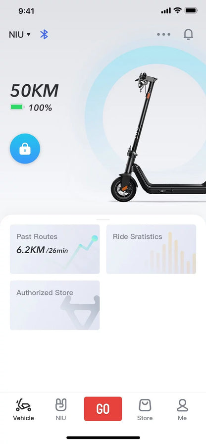 NIU KQi1 Pro Electric kick scooter Foldable Fast 15MPH / 15.5mi distance Charging Battery Commuting - Black