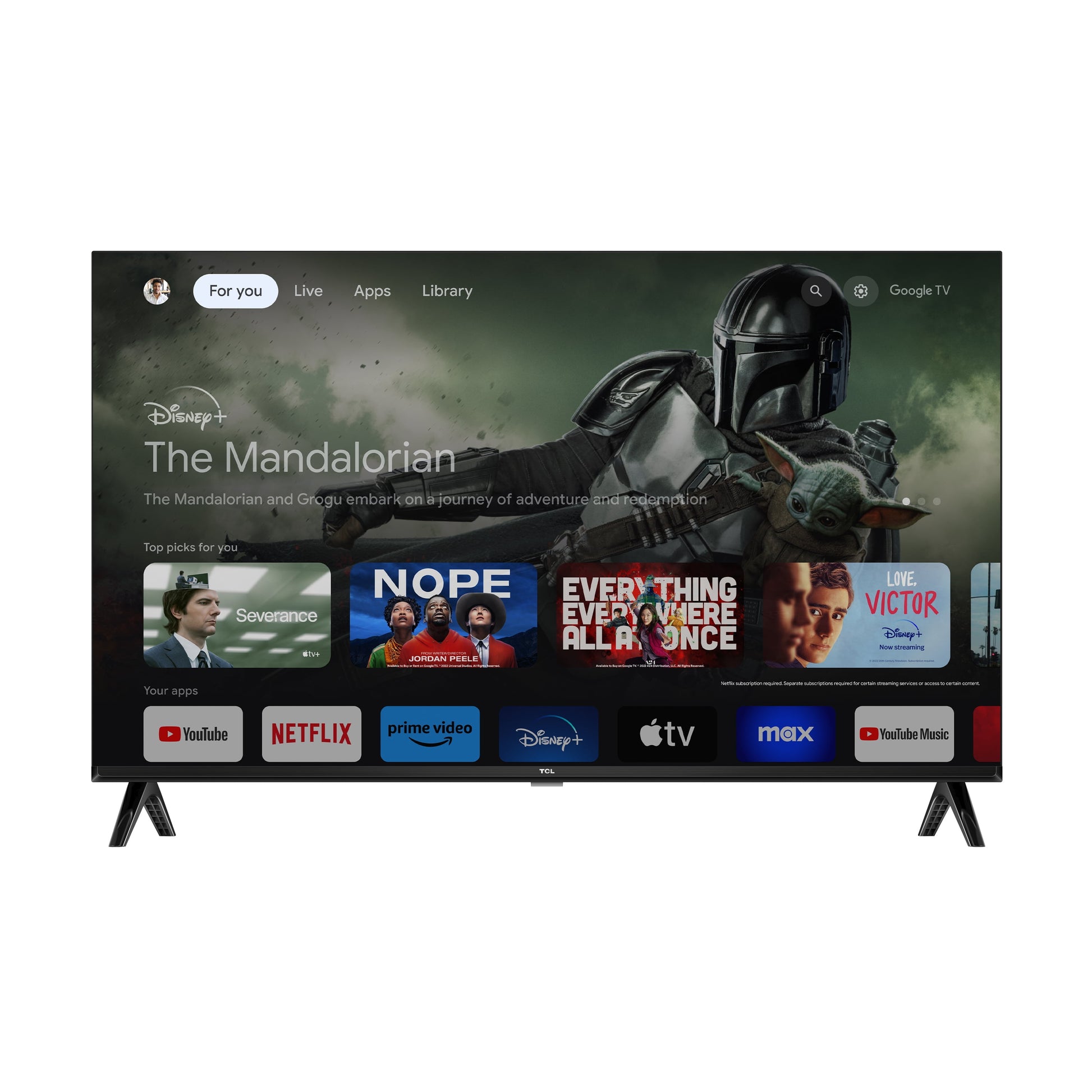 TCL 32" S Class 720P HD LED Smart TV with Google TV - 32S21BG