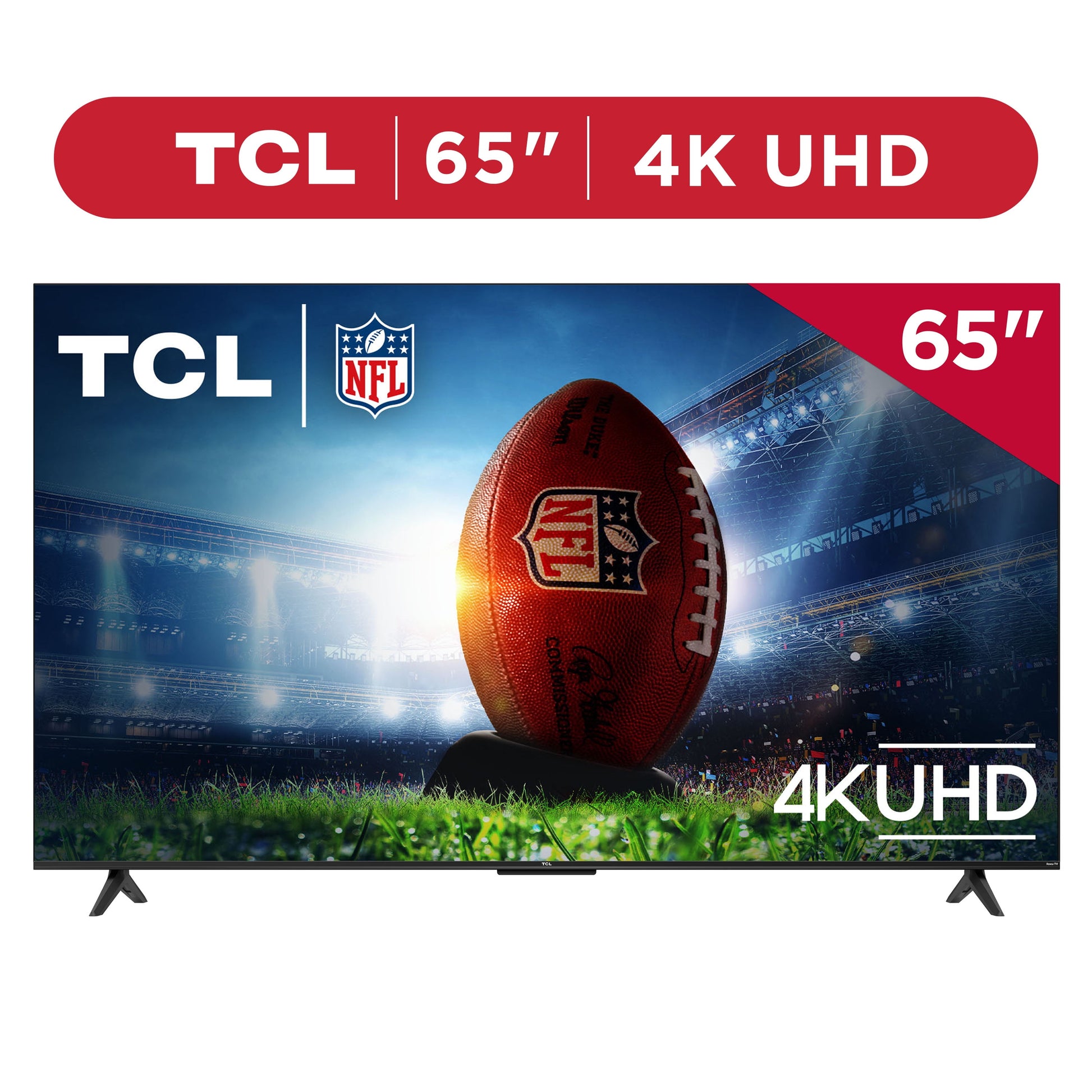 TCL 65” Class S4 (65S451) 4K UHD HDR Smart TV with Roku TV