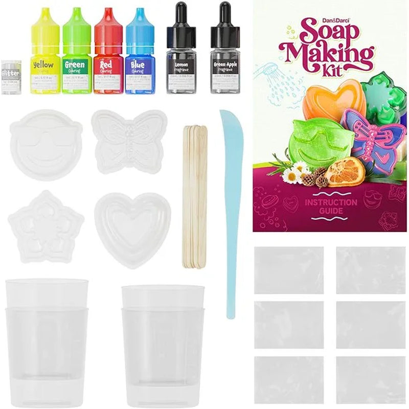 Dan&Darci Soap Making Kit for Kids - Kids Crafts Science Project Toys - Gifts for Girls and Boys Ages 6-12 - Craft Activity Gift for Age 6, 7, 8, 9, 10, 11 & 12 Year Old Girl - Kid DIY Soap Kits