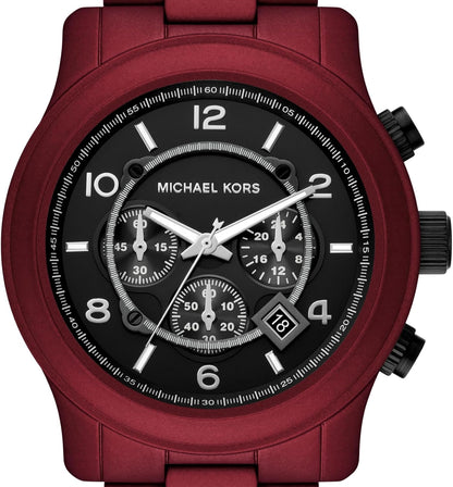 Michael Kors Runway Men's Watch, Stainless Steel Chronograph Watch for Men with Steel or Silicone Band