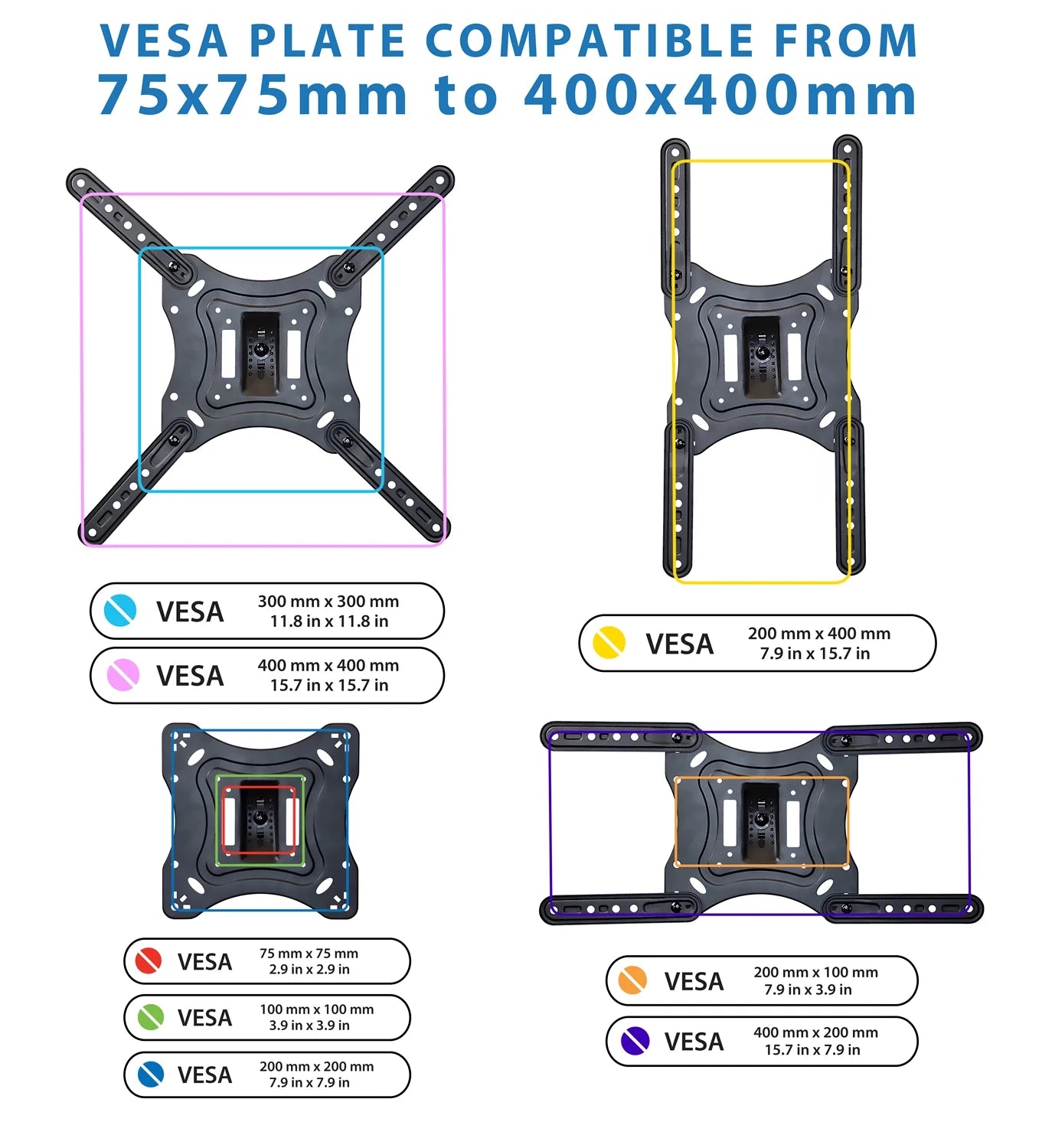 Mount-It! Full Motion TV Wall Mount with Swivel Arm for 28" 32" 40" 43" 48" 50" 55" Inch Flat Screen TVs