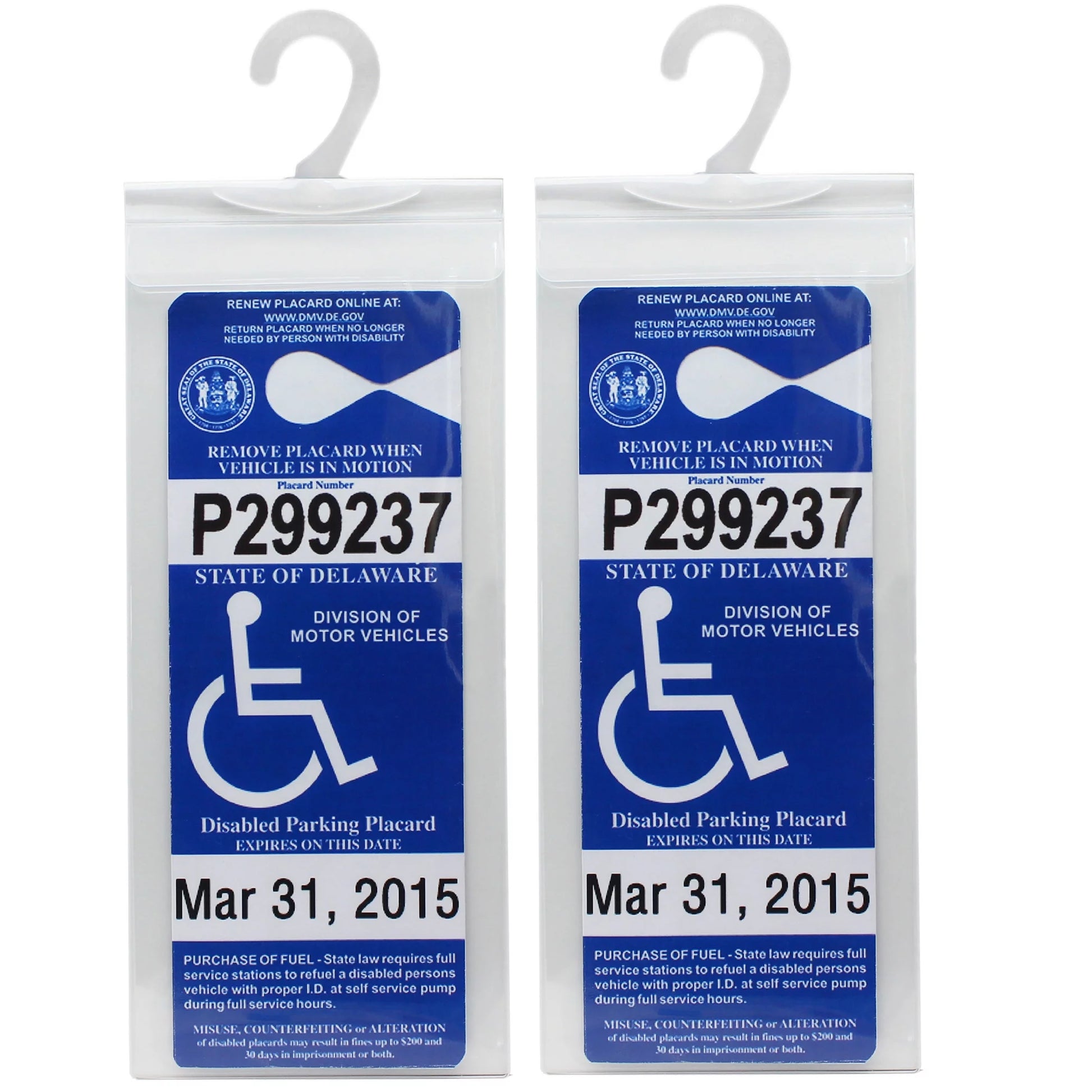 LotFancy Handicap Placard Holder- 10.6 x 5 in, Pack of 2