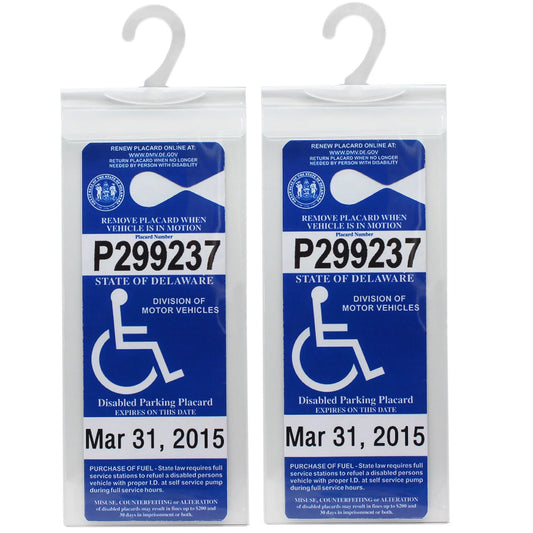 LotFancy Handicap Placard Holder- 10.6 x 5 in, Pack of 2