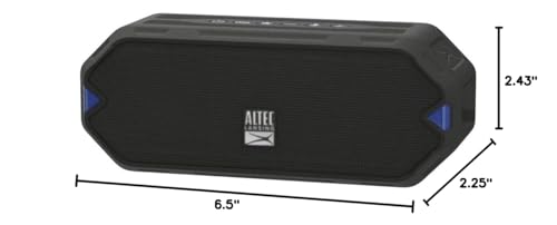 Altec Lansing - HydraJolt Wireless Bluetooth Speaker, Waterproof Portable Speakers with Built in Phone Charger and Lights, Everything Proof Outdoor, Shockproof, Snowproof, 16 Hours Playtime