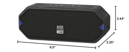 Altec Lansing - HydraJolt Wireless Bluetooth Speaker, Waterproof Portable Speakers with Built in Phone Charger and Lights, Everything Proof Outdoor, Shockproof, Snowproof, 16 Hours Playtime