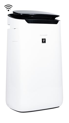 SHARP Smart Air Purifier for XL Rooms – Covers up to 2,430 sqft in one hour, Compatible w/Alexa, True HEPA Filter Air Purifier for Living Room, Dust, Smoke, Pollen - FXJ80UW