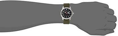 Citizen Men's Eco-Drive Weekender Garrison Field Watch in Stainless Steel with Olive Nylon strap, Black Dial (Model: BM8180-03E)