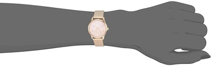 Nine West Women's Rose Gold-Tone Mesh Bracelet Watch, NW/2428FLRG