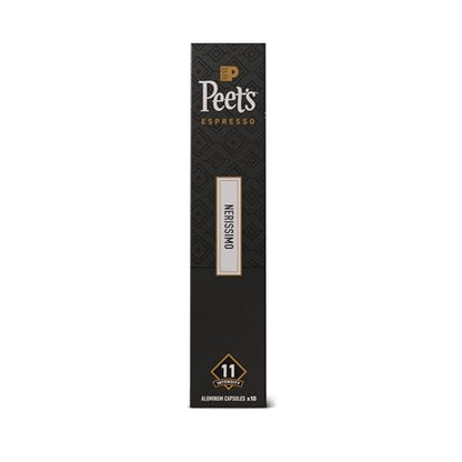 Peet's Coffee, Dark Roast Espresso Capsules, Compatible with Nespresso Original Machine, 100% Arabica Coffee - Nerissimo Intensity 11, 100 Count (10 Boxes of 10 Espresso Capsules)