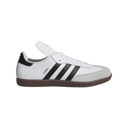 adidas Men's Samba Classic Running Shoe, white/black/white, 9.5 M US