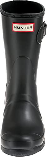 HUNTER Women's Original Short Rain Boot,Black Matte,7 B(M) US