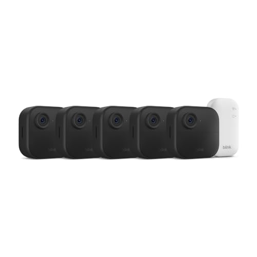 Blink Outdoor 4 – Wireless Smart Security Camera, Two-Year Battery Life, 1080p HD, Two-Way Talk, Sync Module Core Included – 5 Camera System