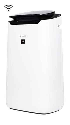 SHARP Smart Air Purifier for XL Rooms – Covers up to 2,430 sqft in one hour, Compatible w/Alexa, True HEPA Filter Air Purifier for Living Room, Dust, Smoke, Pollen - FXJ80UW