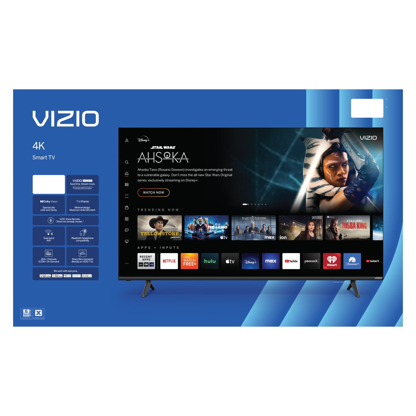 VIZIO 65" Class 4K UHD LED HDR Smart TV (New) V4K65M-0804