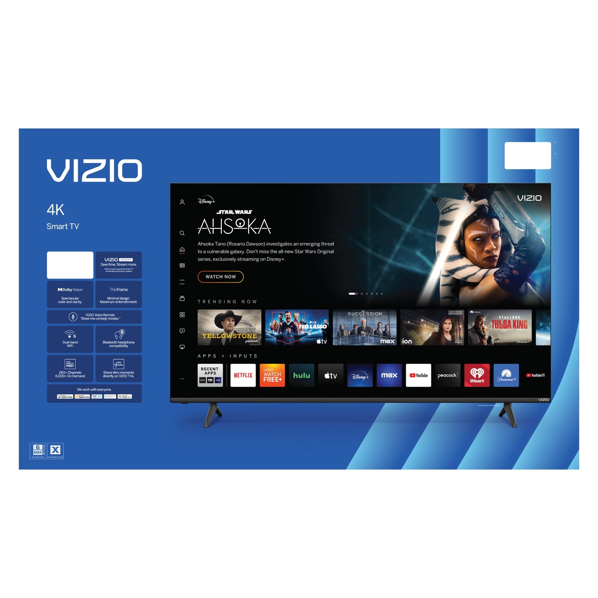 VIZIO 65" Class 4K UHD LED HDR Smart TV (New) V4K65M-0804