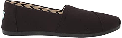 TOMS Women's, Alpargata Recycled Slip-On Solid Black 6.5 M