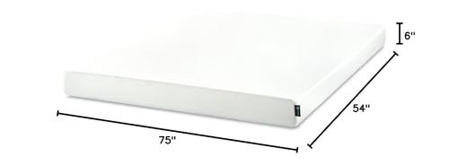 Zinus 6 Inch Full Green Tea Memory Foam Mattress [New Version], Fiberglass Free, Medium Firm Feel, Zoned Pressure Relief, Certified Safe Foams & Fabric, Mattress in A Box