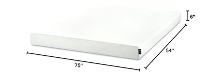 Zinus 6 Inch Full Green Tea Memory Foam Mattress [New Version], Fiberglass Free, Medium Firm Feel, Zoned Pressure Relief, Certified Safe Foams & Fabric, Mattress in A Box