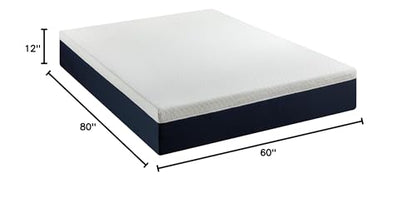 ZINUS 12 Inch Cooling Comfort Hybrid Mattress [New Version], Queen, Fiberglass Free, Medium Firm Feel, Motion Isolation, Certified Safe Foams & Fabric, Mattress in A Box