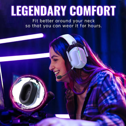 Ecomoment Wireless Gaming Headset for PS5 PS4 Nintendo Switch PC Mac, 2.4 GHz/Bluetooth 5.2 Gaming Headphones with Noise Cancelling Microphone 40+ Hours Battery Life,3.5mm Wired for Xbox Series,White