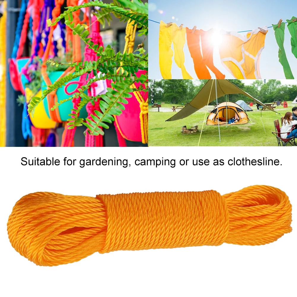 ANGGREK 20m Nylon Rope Lines Cord Clothesline Garden Camping Outdoors,20m Nylon Rope,Nylon Lines