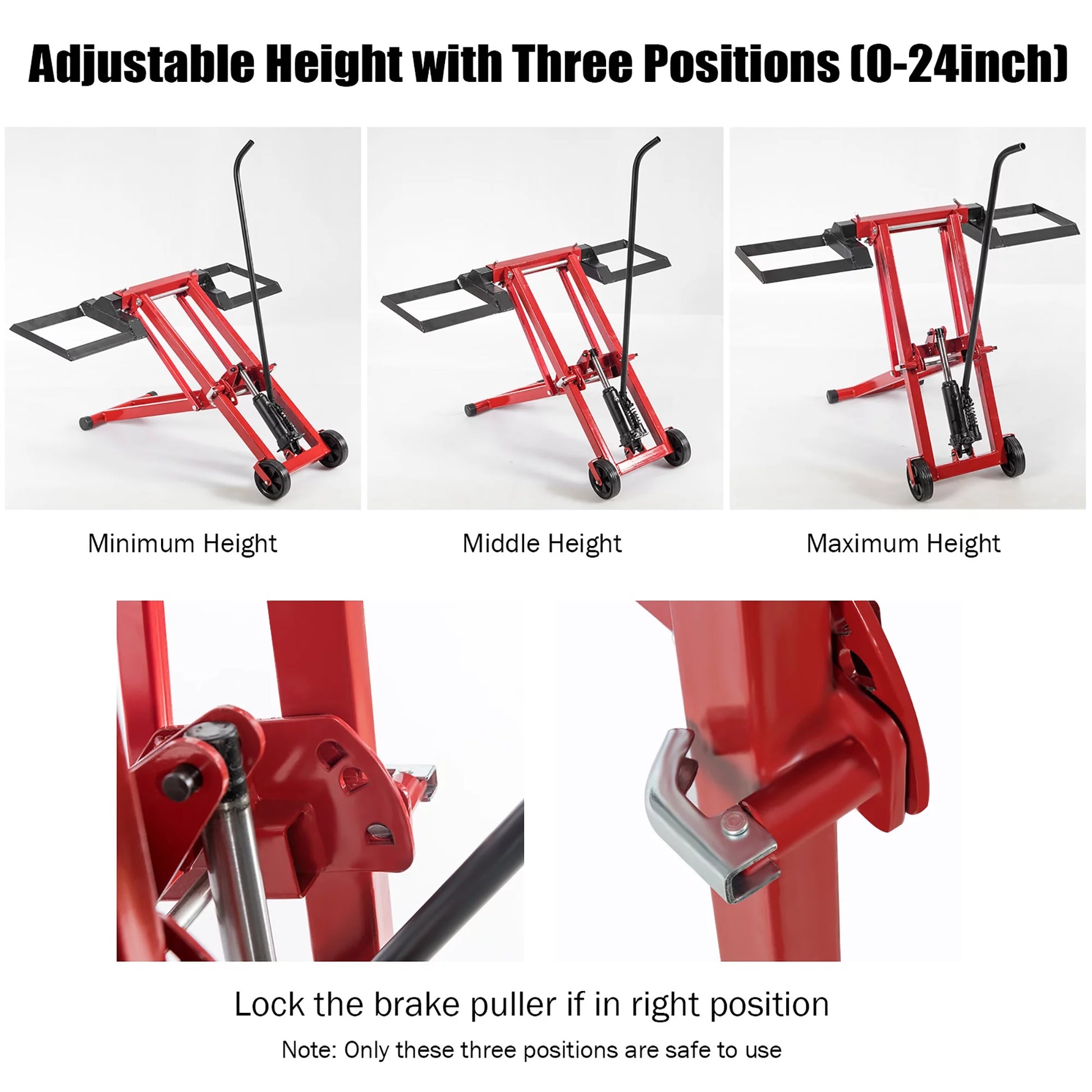 Costway Lawn Mower Lift Jack for Tractors & Zero Turn Riding Lawn Mowers 500lb Capacity