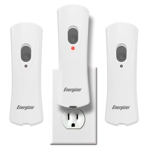 Energizer Weatheready Rechargeable Compact Handheld Light, Plug-in LED Emergency Flashlight, Automatic Turn-On, Built-in Battery Included, 3 Count