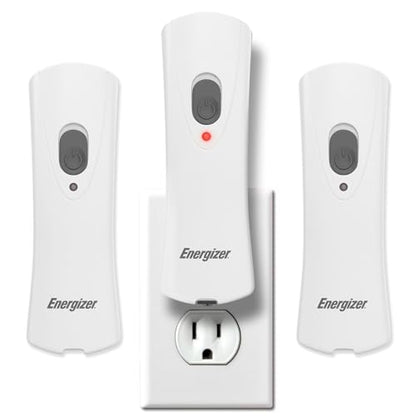 Energizer Weatheready Rechargeable Compact Handheld Light, Plug-in LED Emergency Flashlight, Automatic Turn-On, Built-in Battery Included, 3 Count