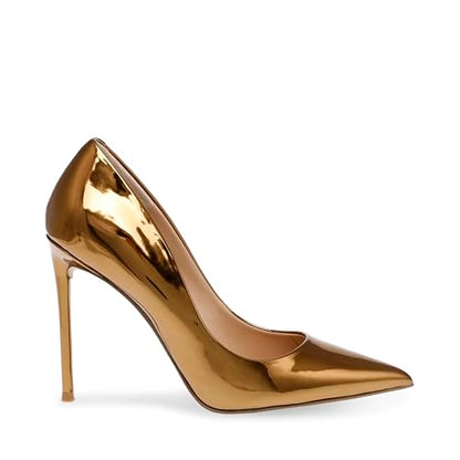 Steve Madden Women's Vala Pump, Metallic Bronze, 6