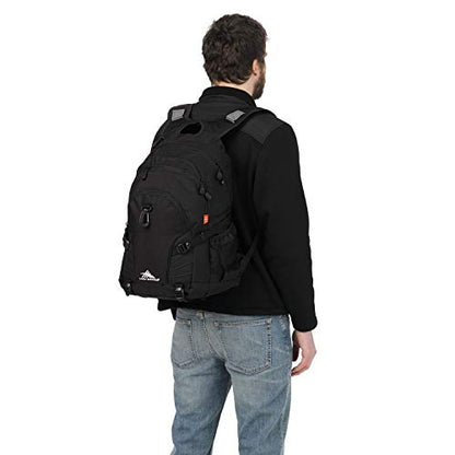 High Sierra Loop Backpack, Travel, or Work Bookbag with tablet sleeve, One Size, Black