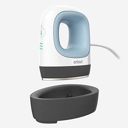 Cricut EasyPress Mini Heat Press for Small Objects like Shoes, Stuffed Animals, Hats & More, 3 Heat Settings & Precision Tip, Ceramic-Coated Heat Plate, Compact & Lightweight, Zen Blue