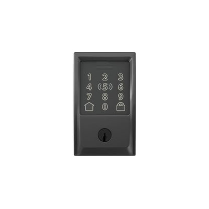 Schlage BE499WB CEN 622 Encode Plus WiFi Deadbolt Smart Lock, Keyless Entry Touchscreen Door Lock with Century Trim, Matte Black