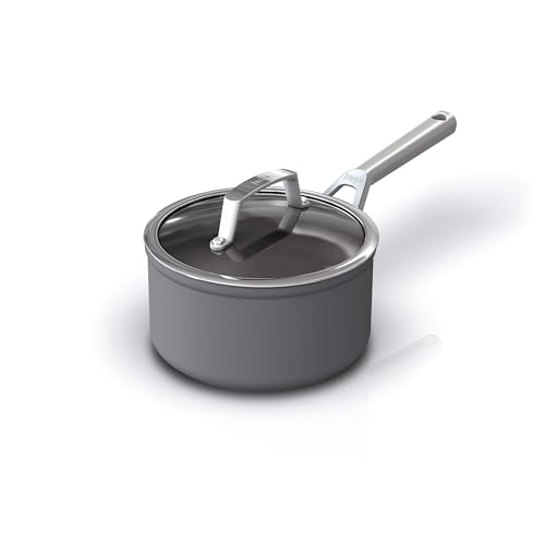 Ninja, Cookware, 12-Piece Cookware Set, Fry Pan, Sauce Pan, Sauté Pan, Glass Lid, Stock Pot, Foodi NeverStick Premium, Hard-Anodized, Nonstick, Oven Safe, Durable Pans, Slate Grey, C39800