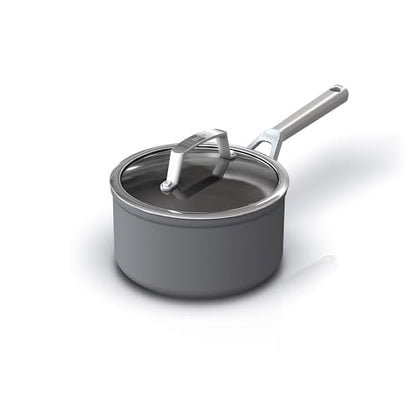 Ninja, Cookware, 12-Piece Cookware Set, Fry Pan, Sauce Pan, Sauté Pan, Glass Lid, Stock Pot, Foodi NeverStick Premium, Hard-Anodized, Nonstick, Oven Safe, Durable Pans, Slate Grey, C39800