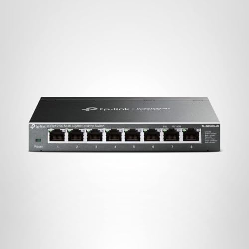 TP-Link TL-SG108S-M2 | 8-Port Multi-Gigabit 2.5G Ethernet Switch | Unmanaged Network Switch | Ethernet Splitter | Plug & Play | Desktop/Wall Mount | Silent Operation