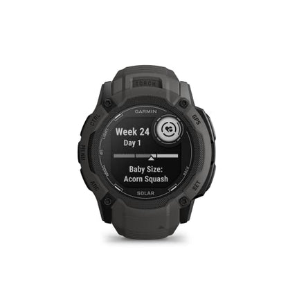 Garmin Instinct 2X Solar, Rugged GPS Smartwatch, Built-in Flashlight, Solar Charging Capability, Multi-Band GNSS, Graphite