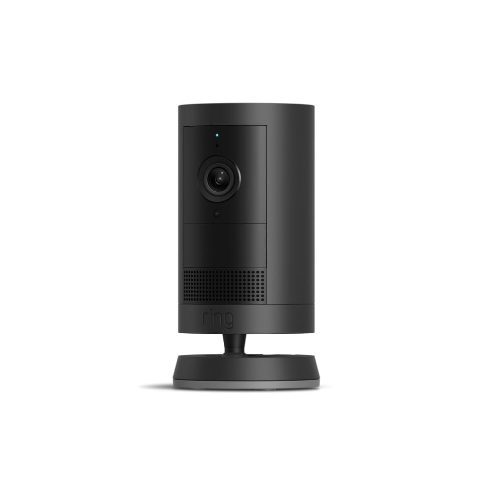 Introducing Ring Outdoor Cam Plus, Battery — Wide-Angle 2K Video with Ring Vision, Low-Light Sight for full-color night vision, Mount-Anywhere Versatility, Black