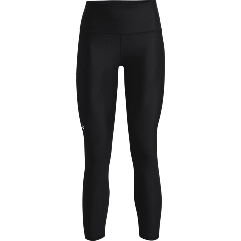 Under Armour Womens HeatGear Armour High Waisted Ankle No-Slip Leggings , Black (001)/White , Large