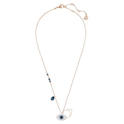 SWAROVSKI Women's Symbolic Evil Eye Pendant Necklace, Blue, Mixed Metal Finish