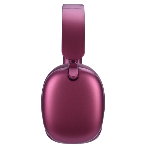 RORSOU C6 Active Noise Cancelling Headphones, Wireless Over Ear Bluetooth Headphones, 60H Playtime, Lightweight Folding Deep Bass Comfort Fit Ear Cups Headset with Mic for iPad/Travel/PC/Home Red