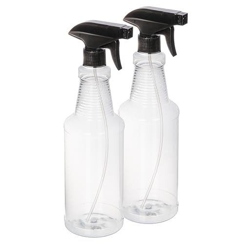 Household Essentials Artisan Clear Glass Spray Bottles, Set of 2