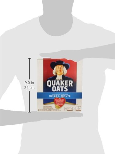 Quaker Quick 1-Minute Oatmeal, Non GMO Project Verified, 2.5 Pound (Pack of 2)